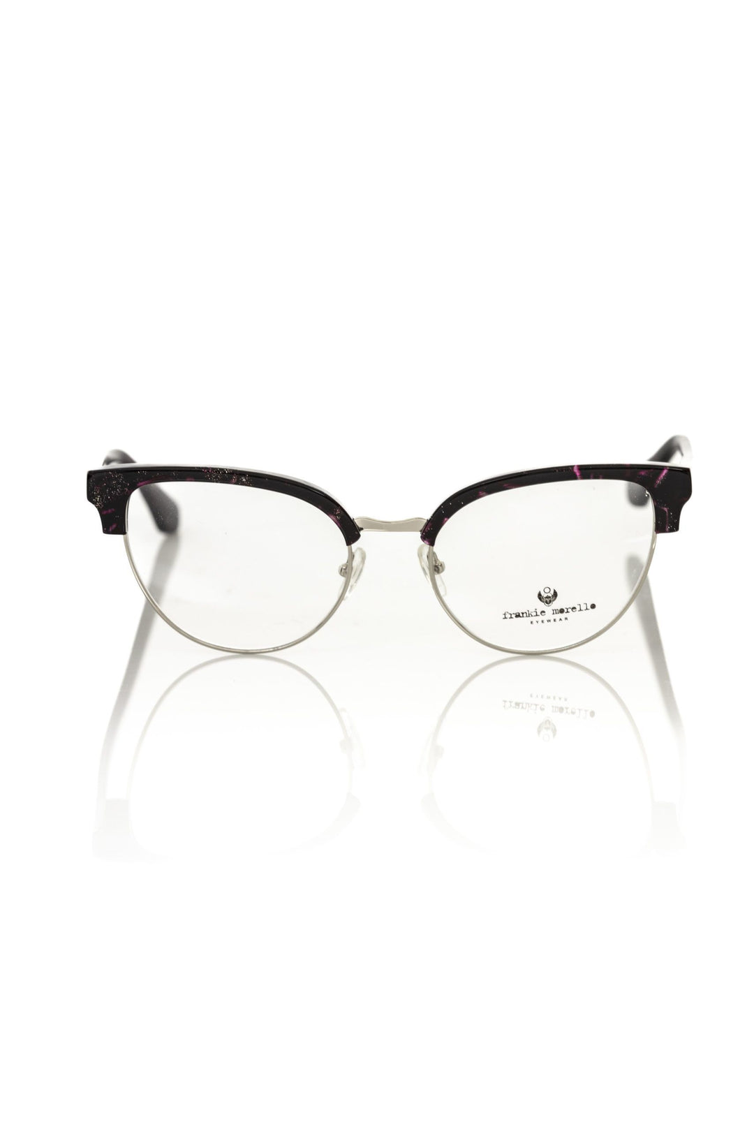 Frankie Morello Glittering Bordeaux Clubmaster Eyeglasses