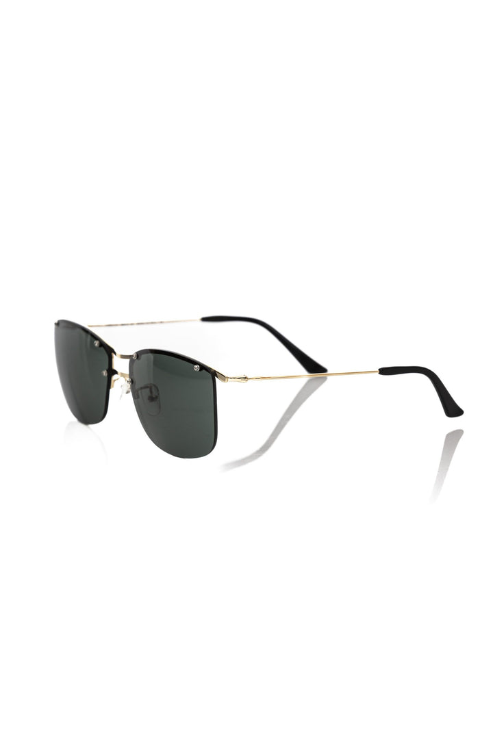 Frankie Morello Gold Accent Clubmaster Sunglasses