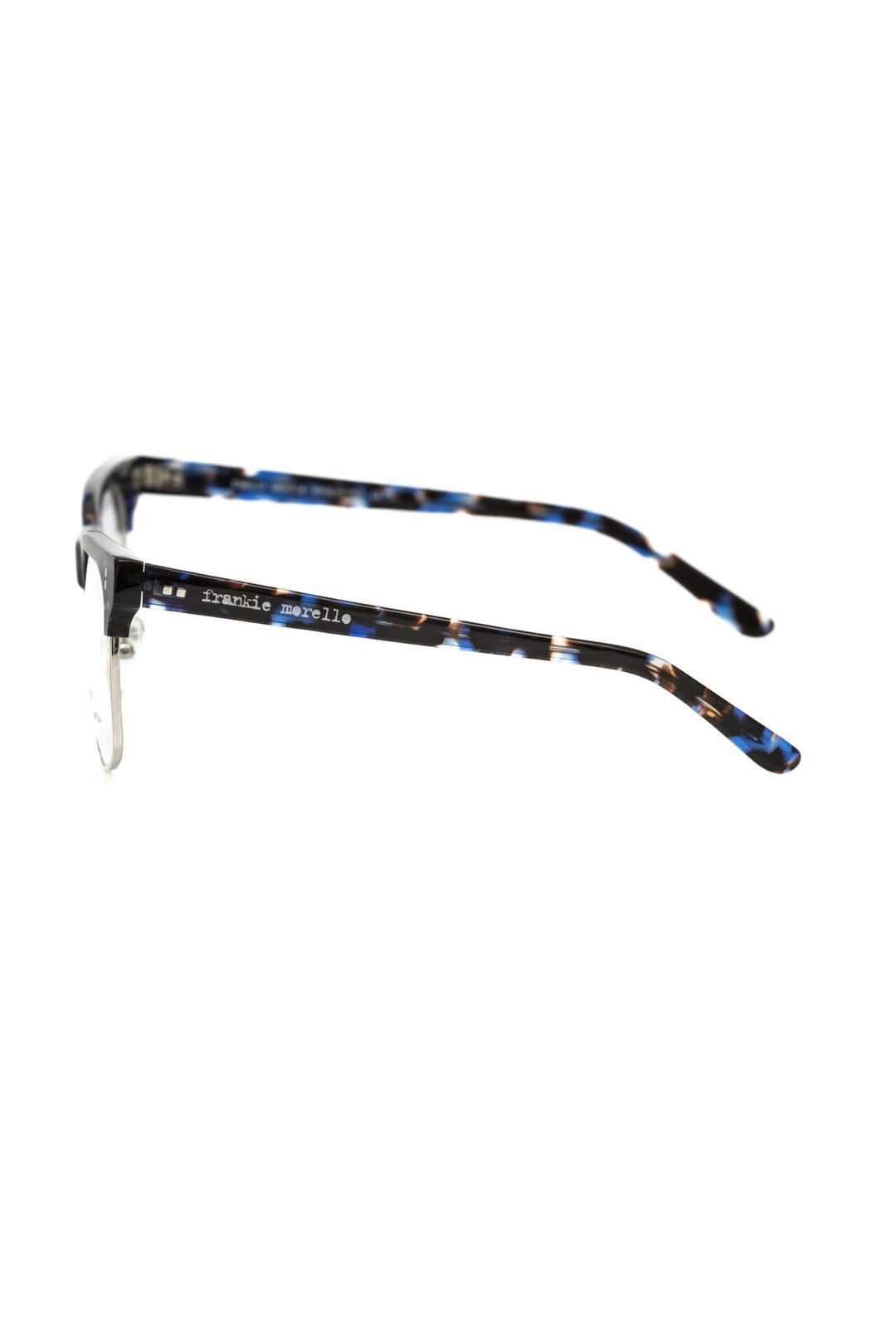 Frankie Morello Elegant Clubmaster Blue Fantasy Eyeglasses