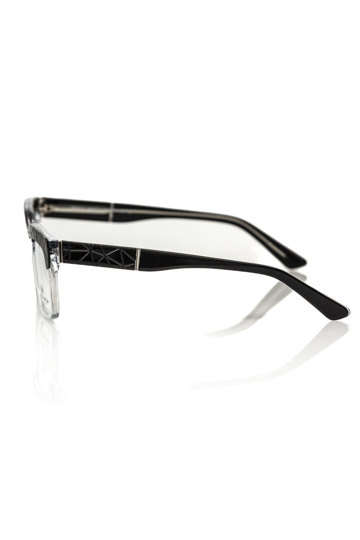 Frankie Morello Geometric Chic Transparent Clubmaster Eyeglasses