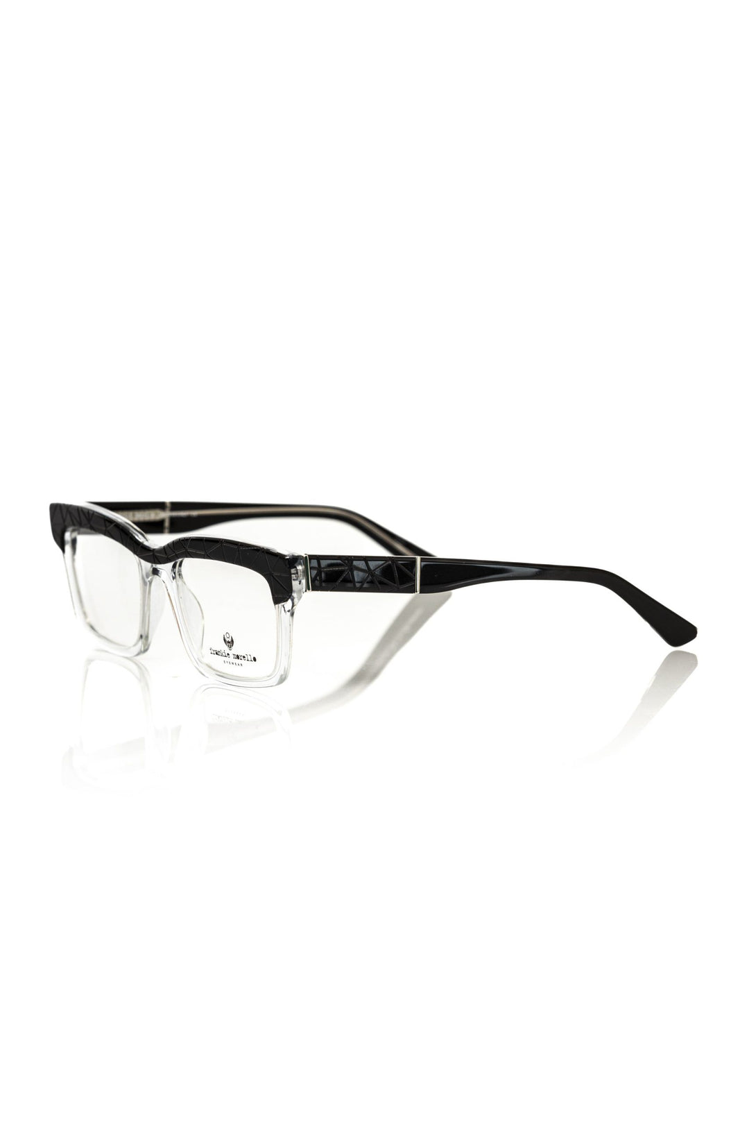 Frankie Morello Geometric Chic Transparent Clubmaster Eyeglasses
