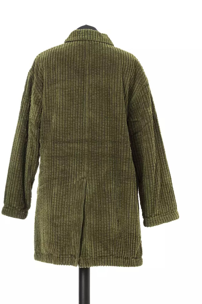Jacob Cohen Elegant Wide Ribbed Cotton Jacket in Green