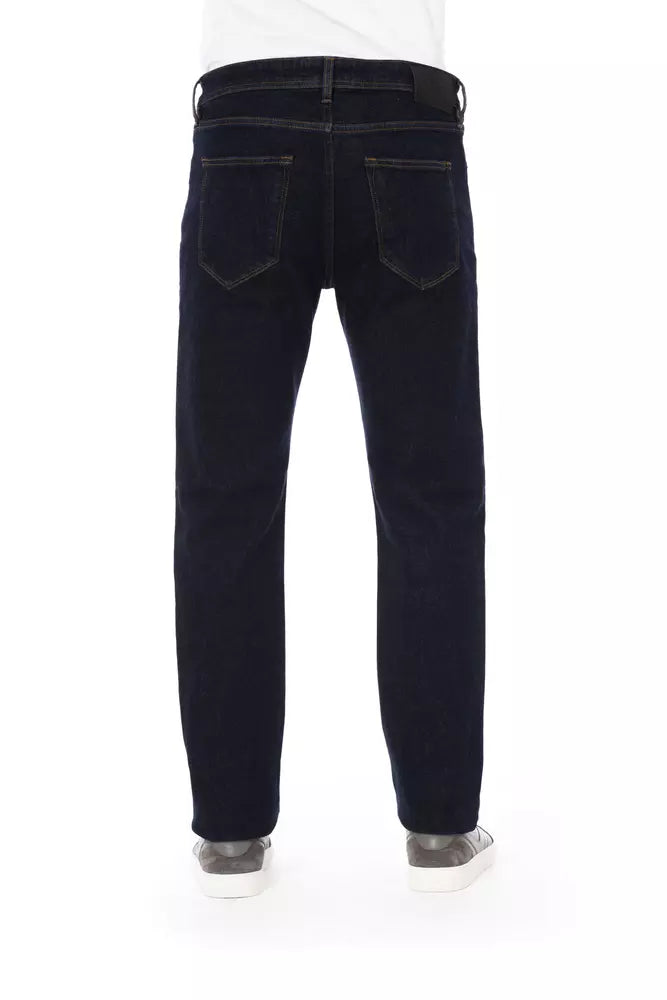 Baldinini Trend Elegant Tricolor Stitched Men’s Jeans