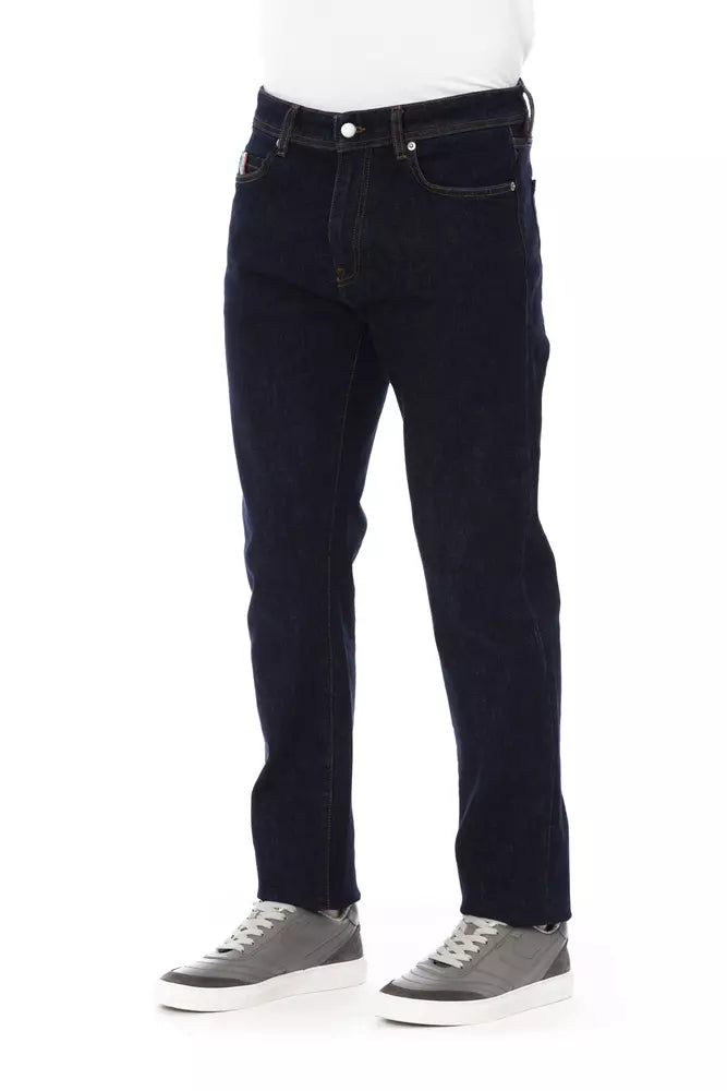 Baldinini Trend Elegant Tricolor Stitched Men’s Jeans