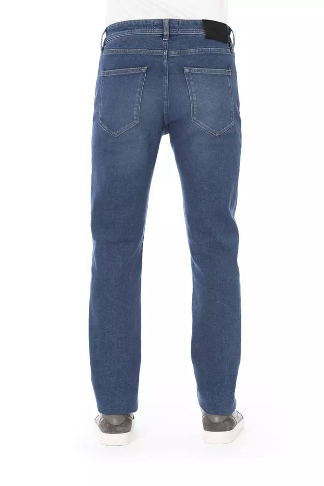 Baldinini Trend Chic Tricolor Accented Designer Jeans