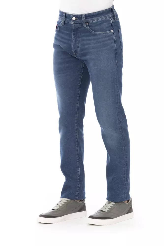 Baldinini Trend Chic Tricolor Accented Designer Jeans