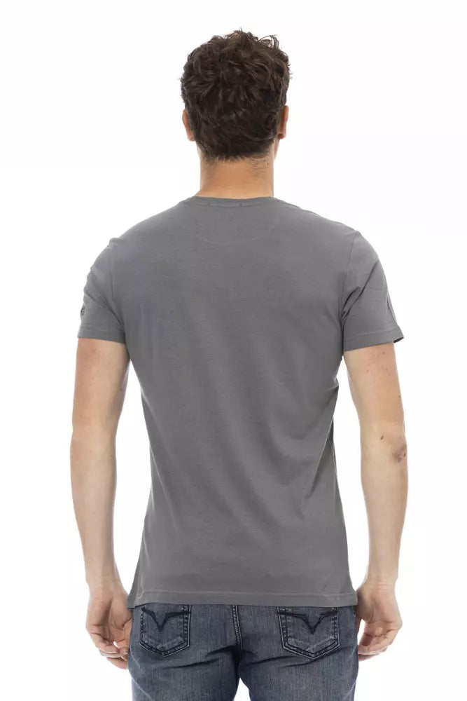 Trussardi Action Elegant Gray Short Sleeve T-shirt