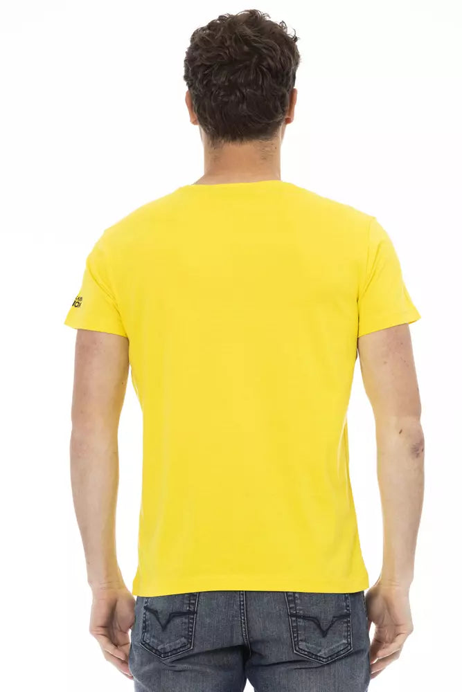 Trussardi Action Sunshine Yellow Cotton Blend T-Shirt