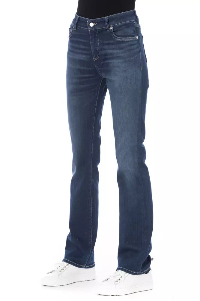 Baldinini Trend Tricolor Accent Designer Jeans