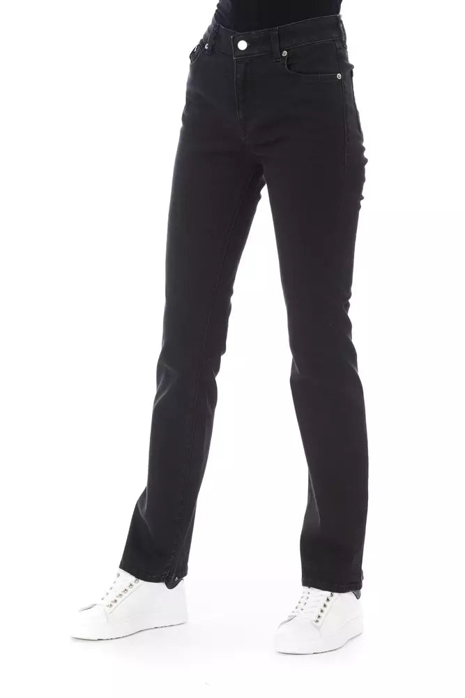 Baldinini Trend Elegant Black Cotton Stretch Jeans