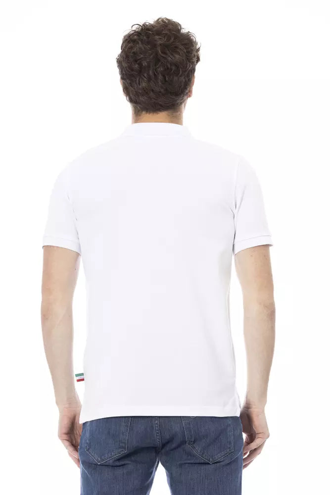 Baldinini Trend Elegant White Cotton Polo Shirt