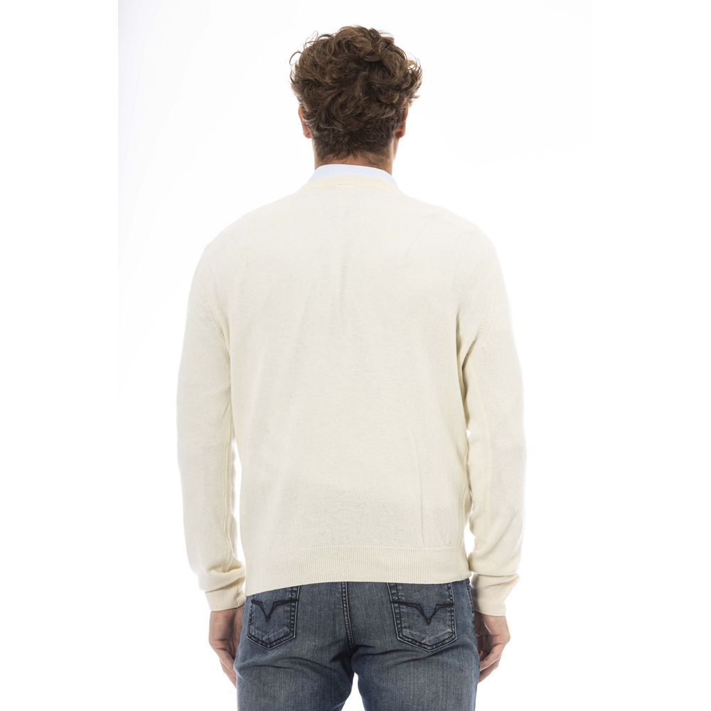Sergio Tacchini Elegant V-Neck Wool Sweater - Refined Comfort Awaits