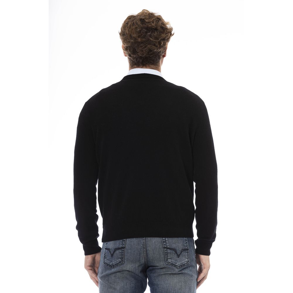 Sergio Tacchini Elegant V-Neck Wool Sweater