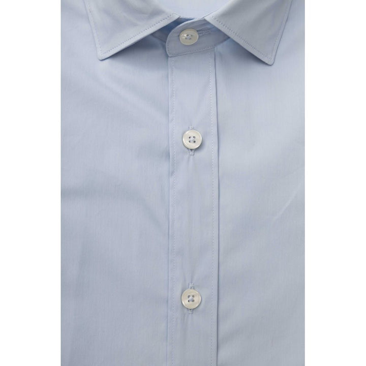 Bagutta Elegant Slim Fit Light Blue Shirt