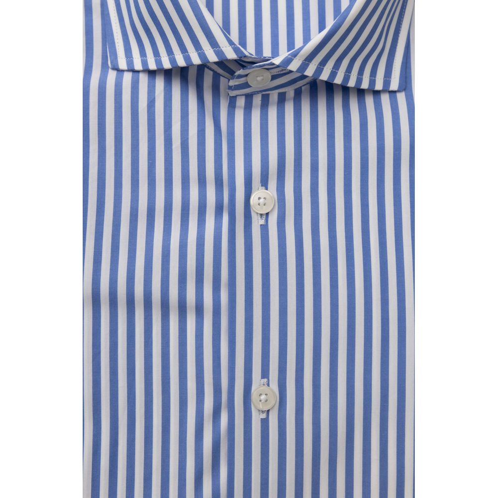Bagutta Elegant Light Blue Cotton Shirt - Medium Fit