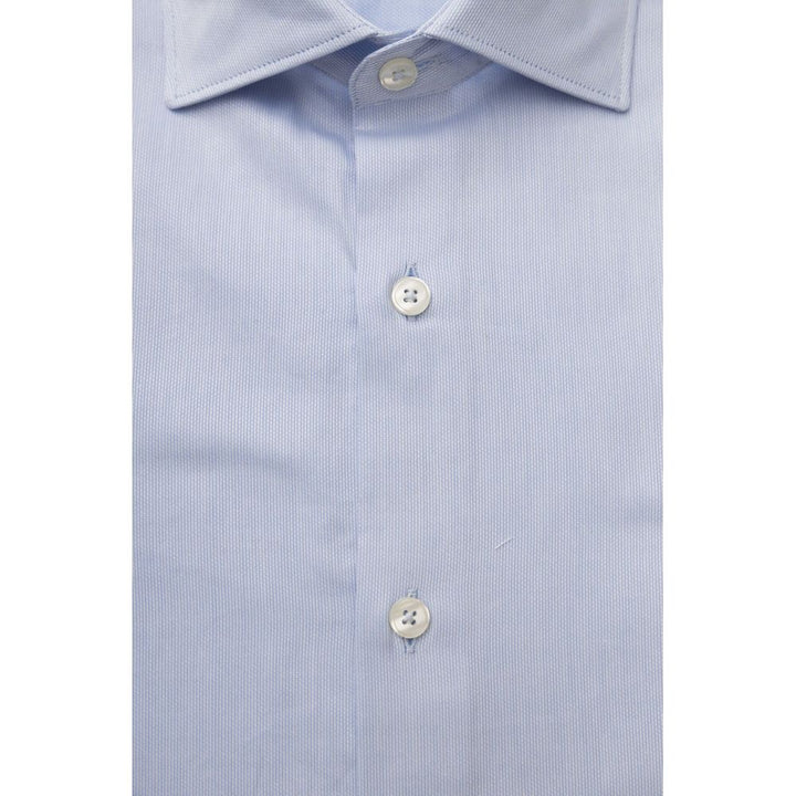 Bagutta Exquisite Light Blue Cotton Shirt
