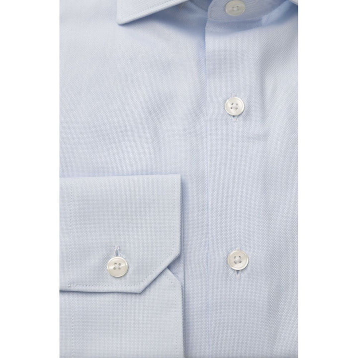 Bagutta Elegant Light Blue Cotton Shirt for Men