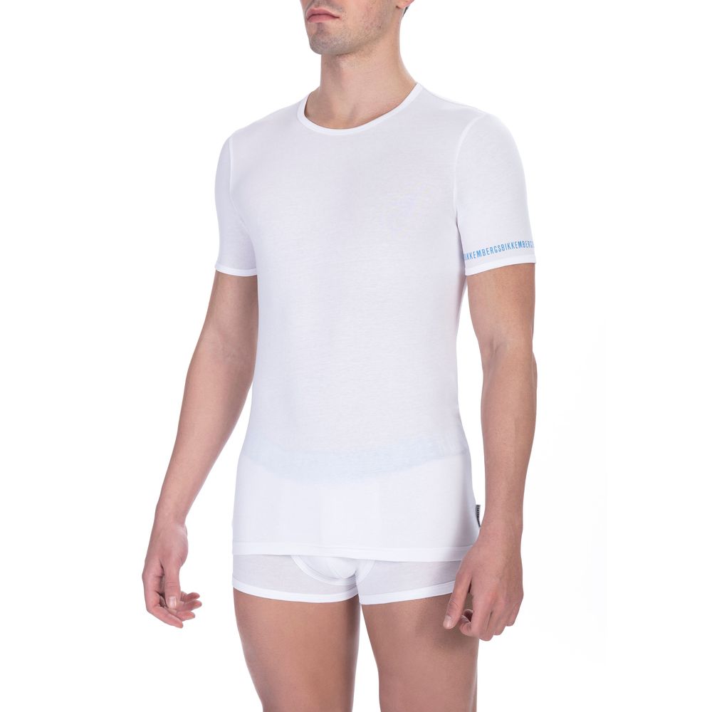 Bikkembergs Elegant Dual-Pack White Crew Neck T-Shirts