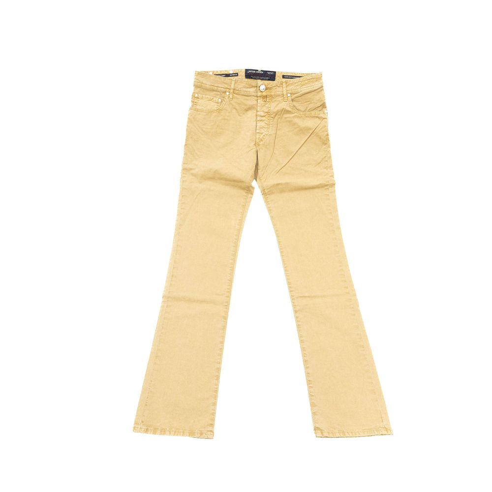 Jacob Cohen Elegant Beige Cotton Blend Jeans