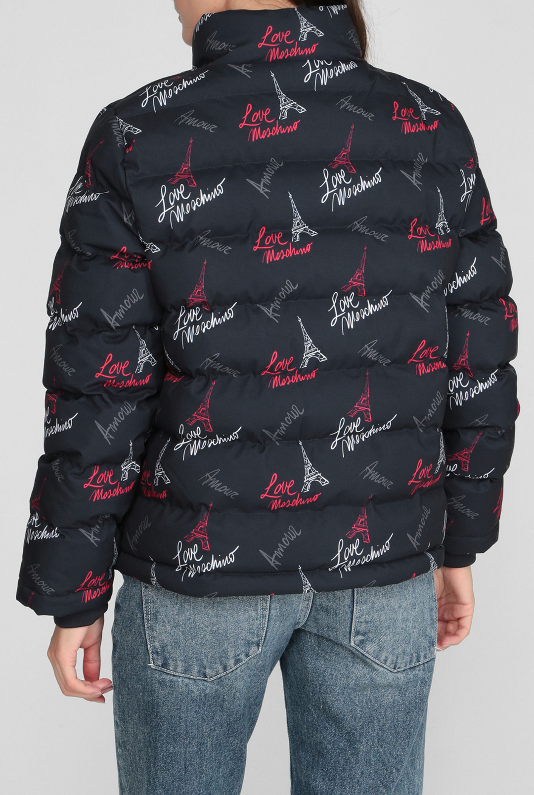 Love Moschino Chic Black Zip Jacket with Iconic Design