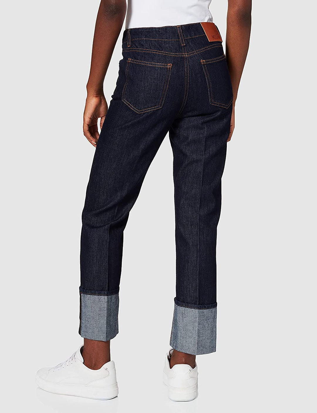 Love Moschino Chic Cotton Denim Jeans with Fleece Accent