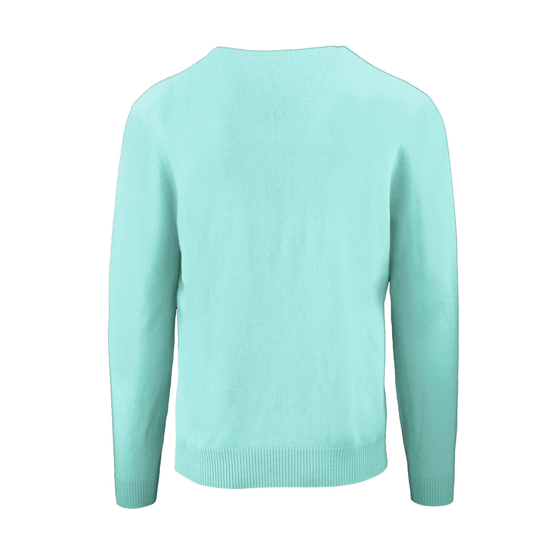 Malo Sumptuous Cashmere Green Roundneck Sweater