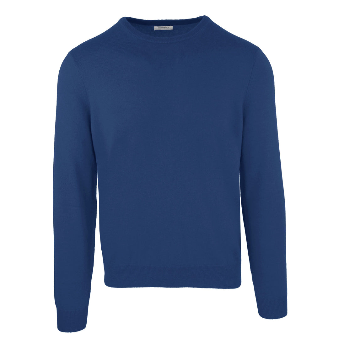 Malo Elegant Blue Wool-Cashmere Sweater