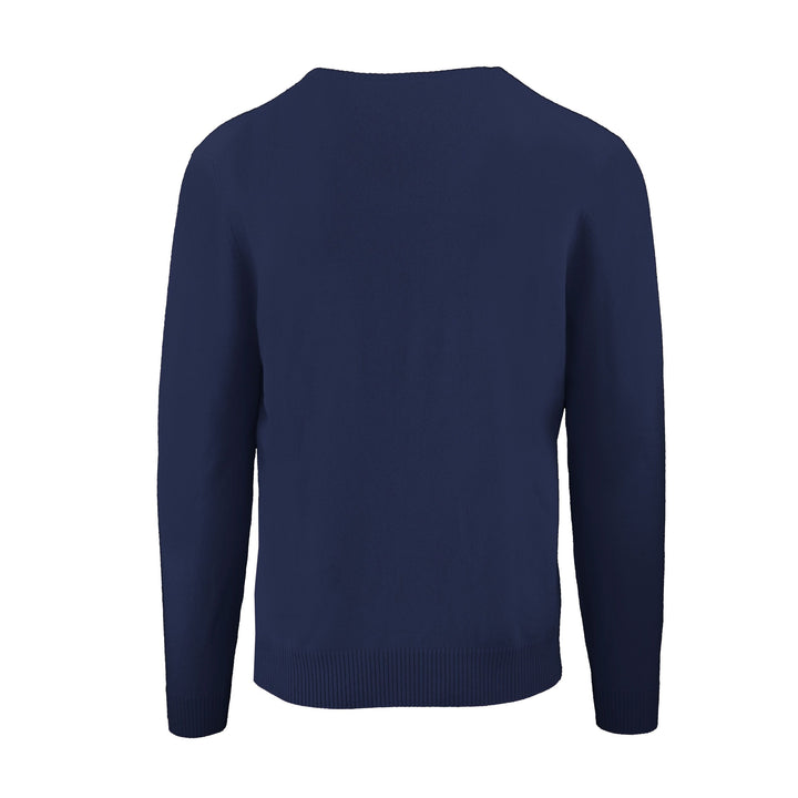 Malo Plush Cashmere V-Neck Sweater in Diesel Blue