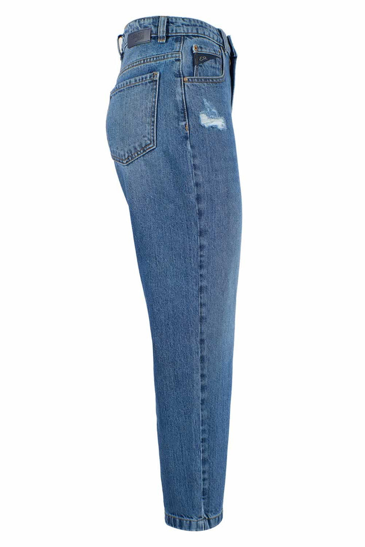 Yes Zee High-Waist Ripped Blue Jeans for Women