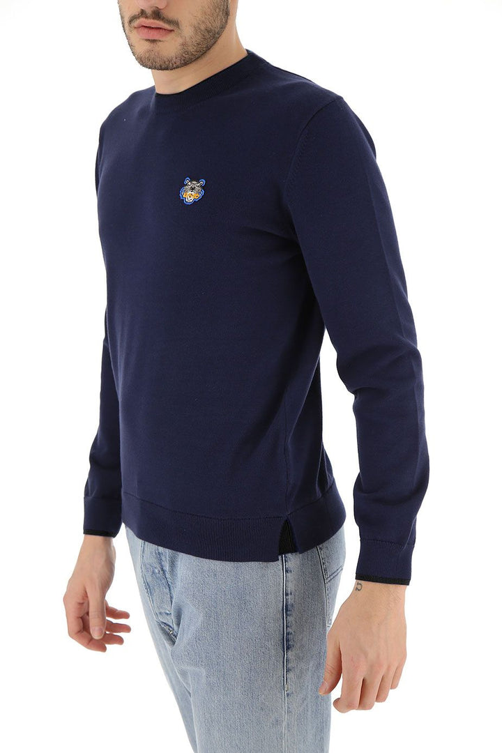Kenzo Tiger Logo Cotton Crewneck Sweater - Men's Essential