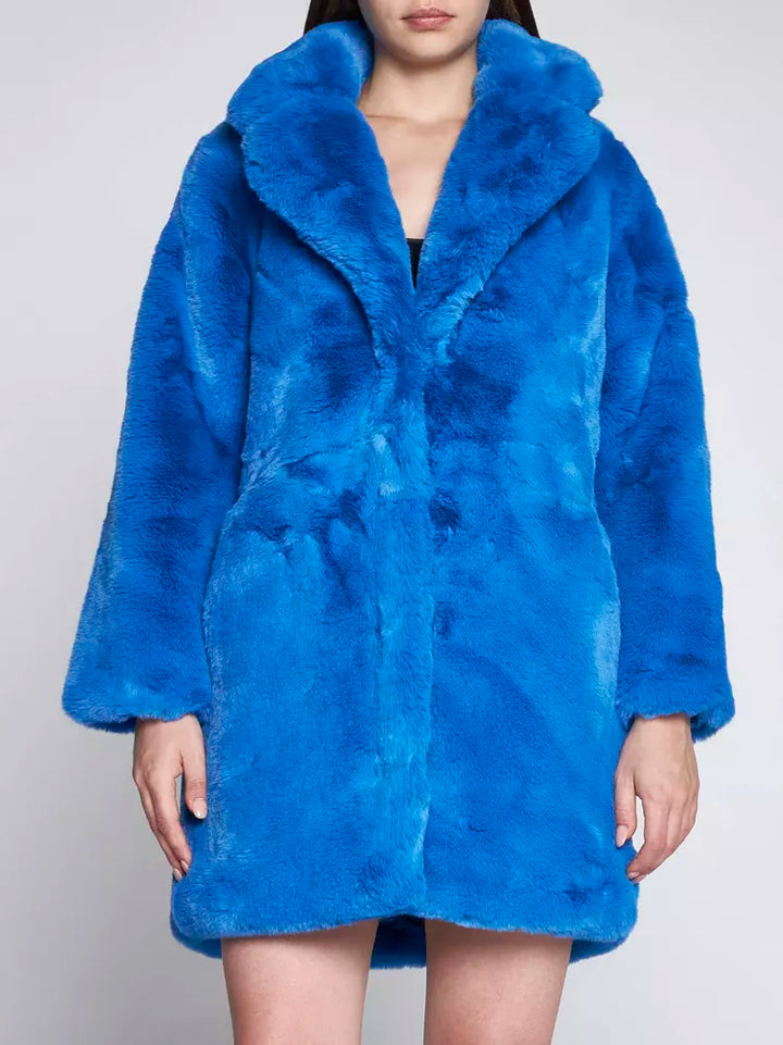 Apparis Chic Sapphire Eco-Fur Jacket – Unparalleled Warmth