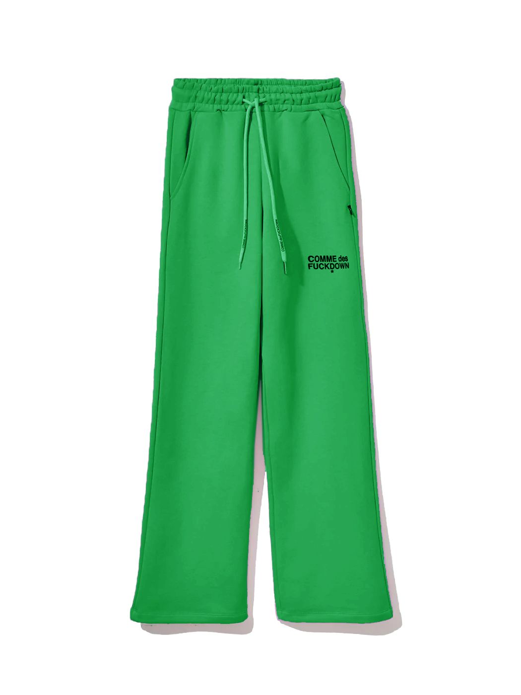 Comme Des Fuckdown Elevated Green Palazzo Sweatpants