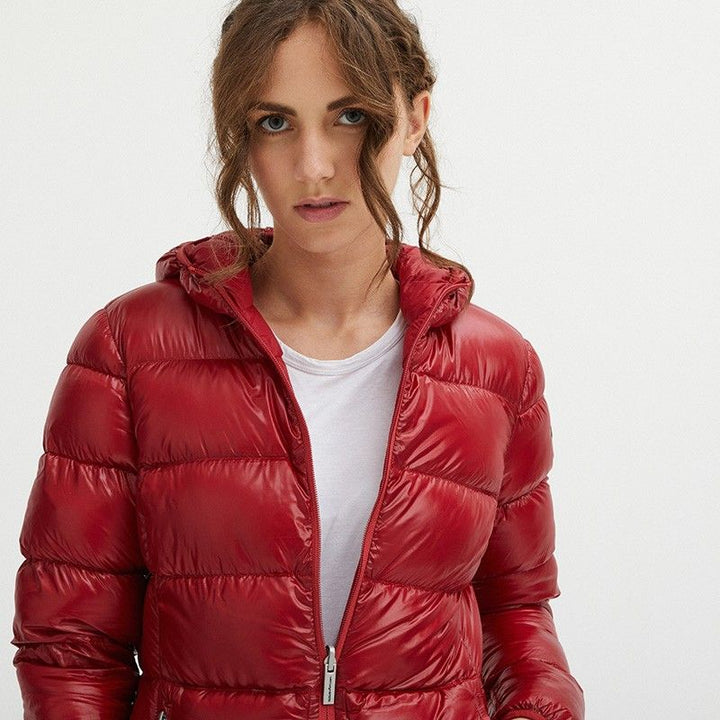 Centogrammi Reversible Long Red Jacket with Goose Down