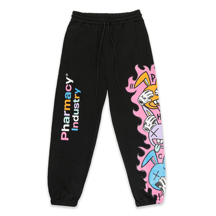 Pharmacy Industry Graphic Stretch Cotton Trousers