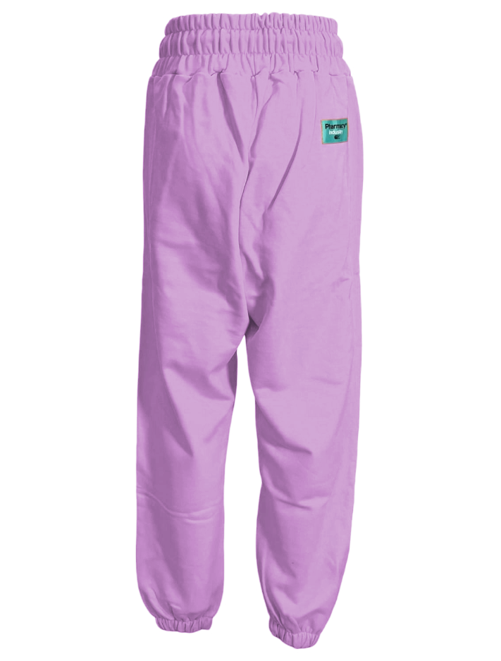 Pharmacy Industry Chic Purple Cotton Sweatpants with Logo