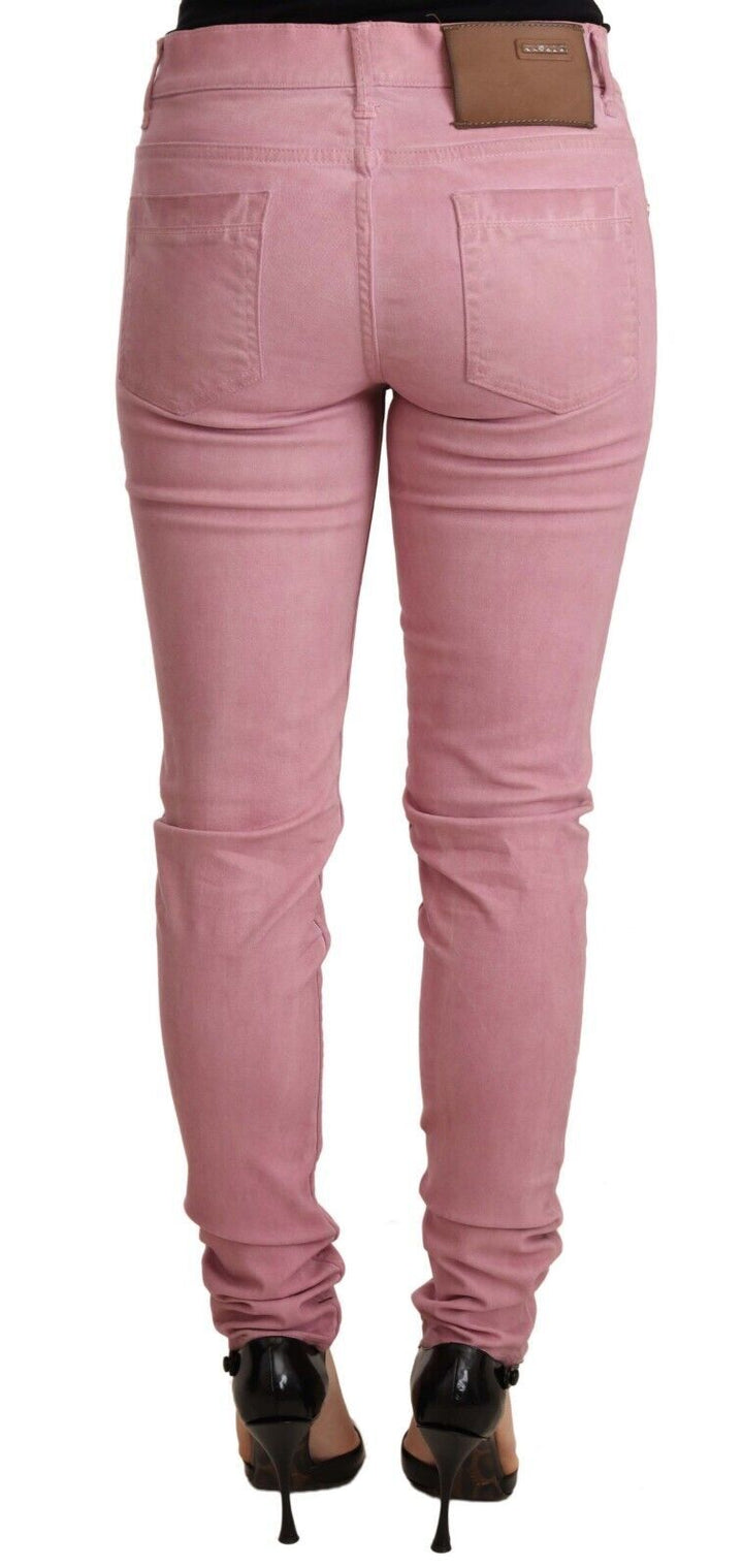 Acht Elegant Slim Fit Pink Denim Jeans