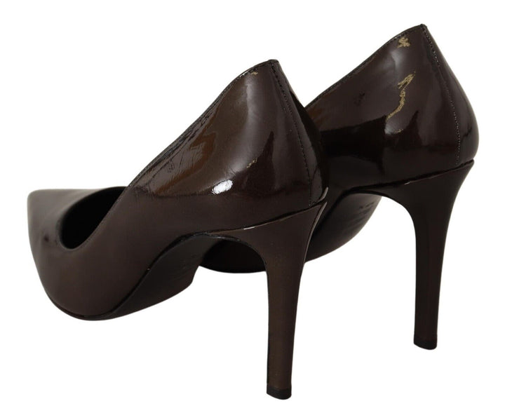 Sofia Elegant Brown Leather Heels Pumps