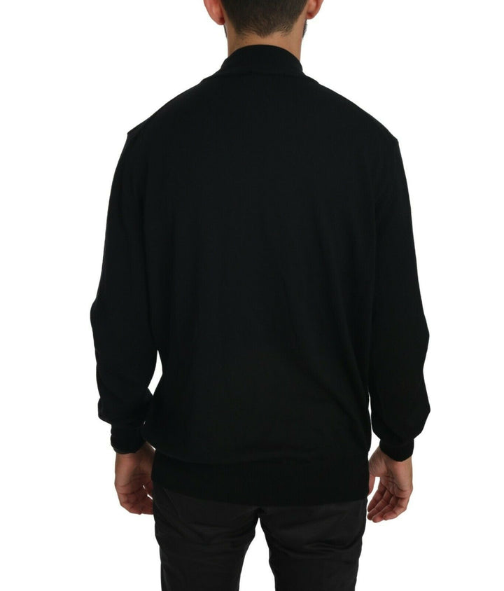 MILA SCHÖN Elegant Black Virgin Wool Pullover Sweater