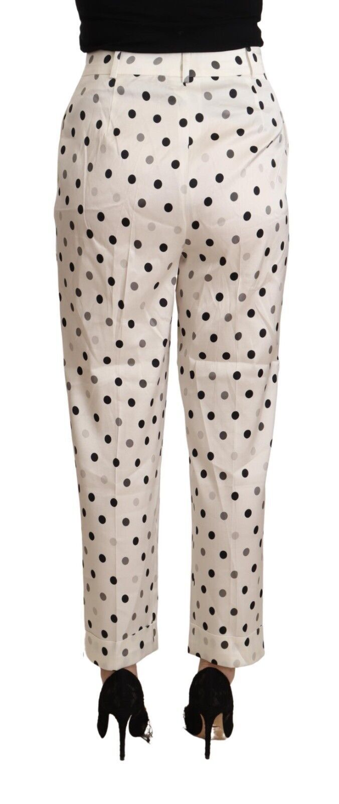 Ermanno Scervino Chic High Waist Polka Dotted Tapered Pants