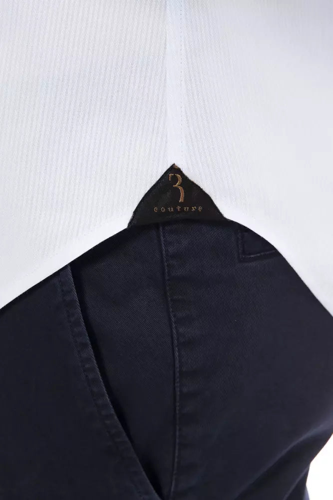 Billionaire Italian Couture Embroidered Monogram Cotton Shirt