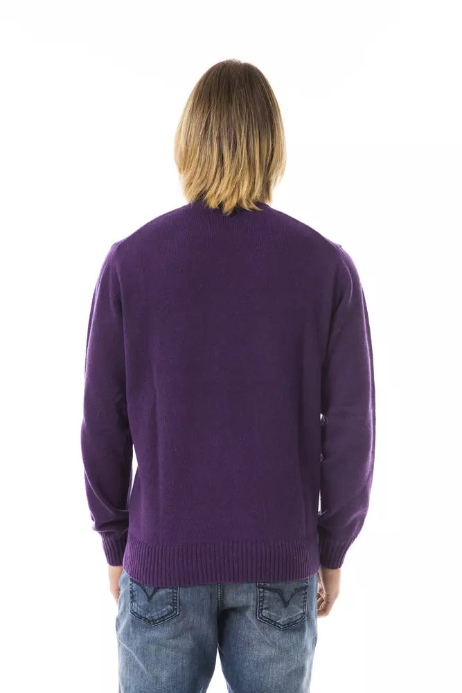 Uominitaliani Exquisite Embroidered Wool-Cashmere Sweater