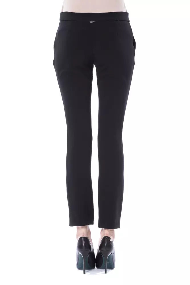 BYBLOS Elegant Black Skinny Pants with Unique Detail