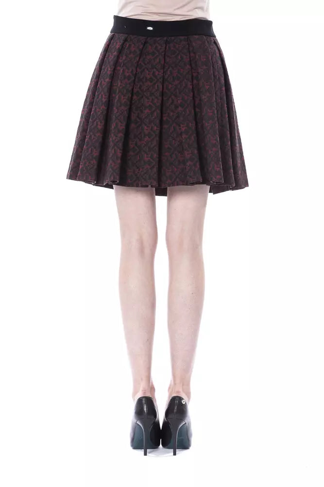 BYBLOS Chic Tulip Brown Skirt - Cotton Blend Elegance