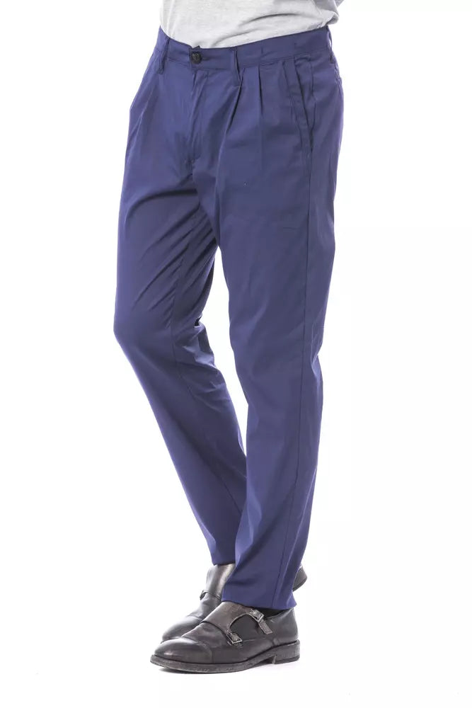Verri Elegant Slim Fit Chino Pants in Blue
