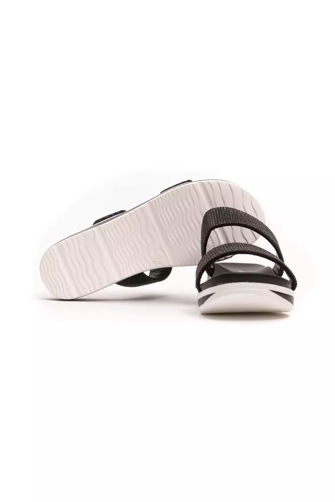 Péché Originel Chic Rhinestone Twin-Strap Low Sandals