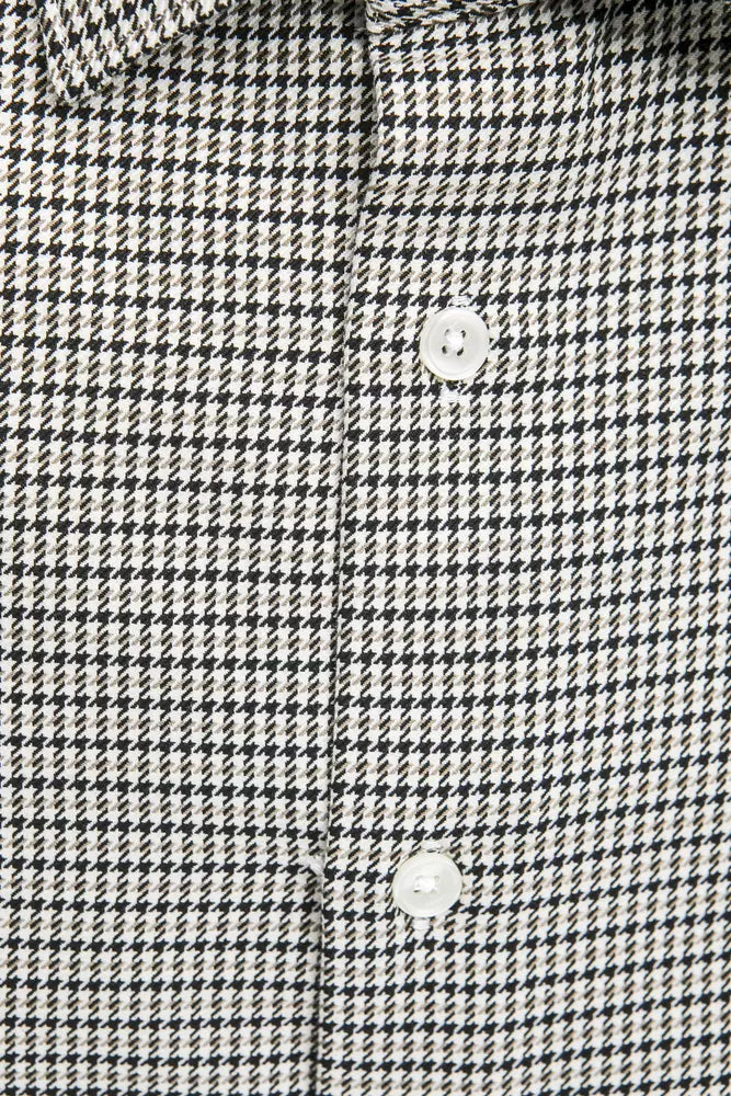 Robert Friedman Beige Medium Slim Collar Cotton Shirt