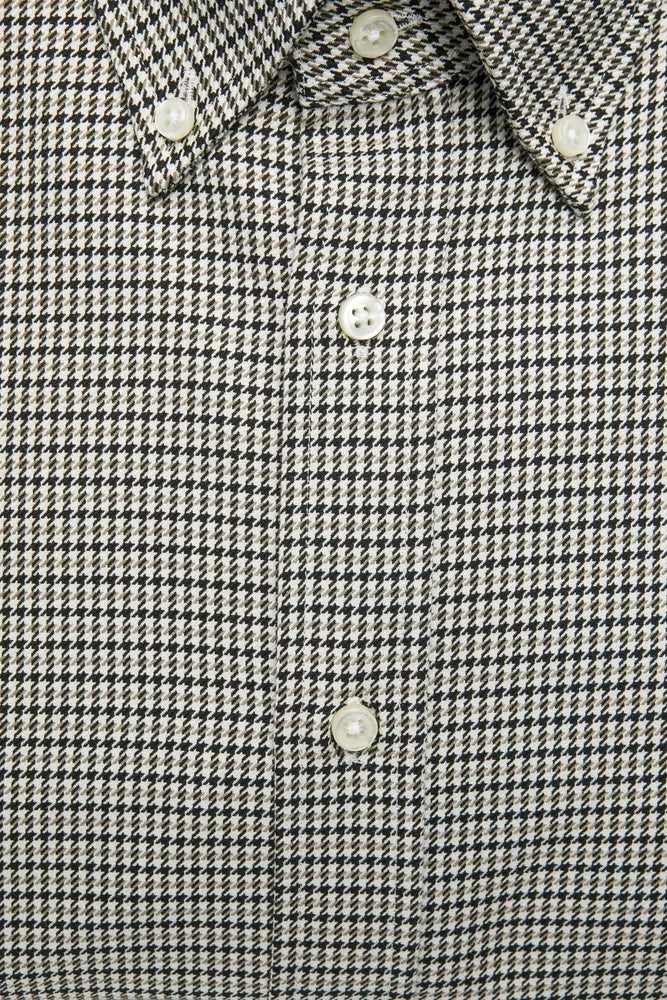 Robert Friedman Beige Cotton Button Down Regular Shirt