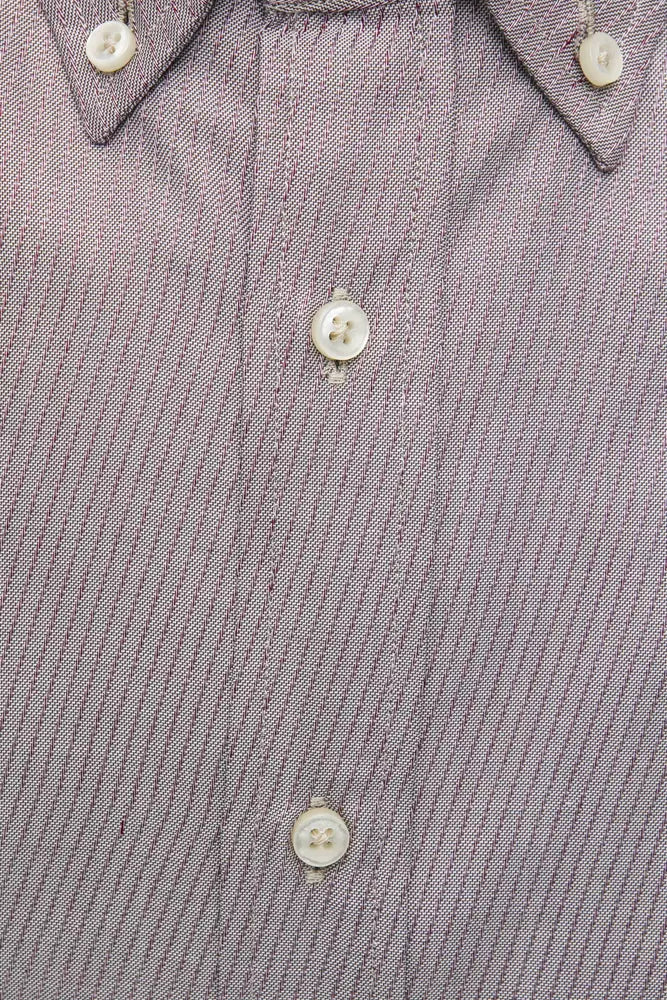 Robert Friedman Beige Cotton Button Down Men's Shirt