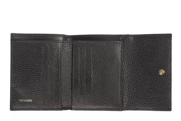 Trussardi Elegant Black Leather Women's Wallet