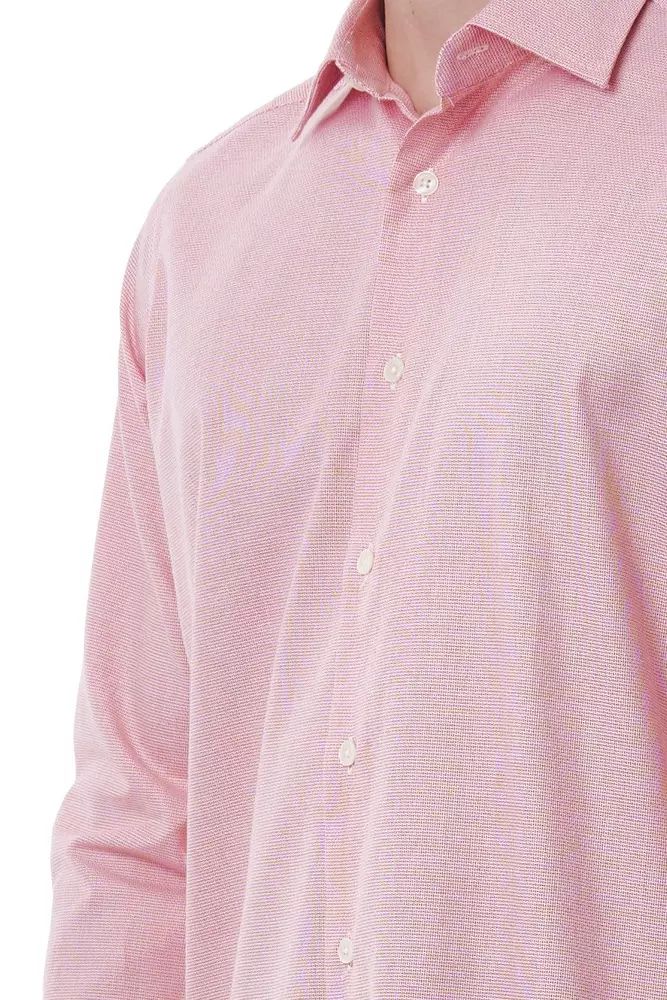 Bagutta Elegant Pink Italian Collar Shirt